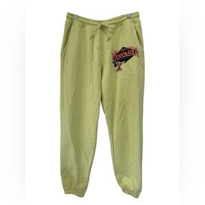 Disney Fantasia x Pleasing Sorcerer's Apprentice Sweatpants Joggers in Yellow L